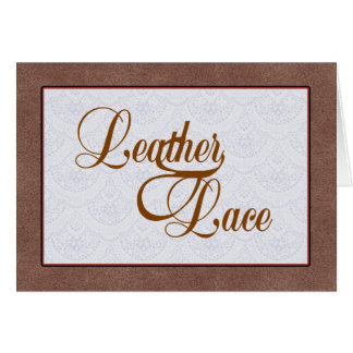Cartões do couro & de casamento do laço