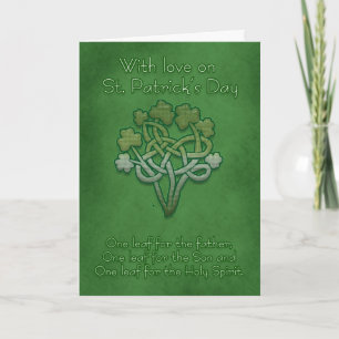Cartões do Dia de Patrick Cards Celtic Shamrock