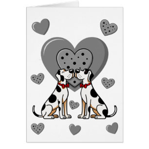 cartões do dia dos namorados Great Dane