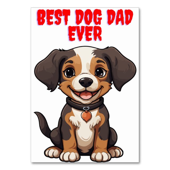 cartões do dia dos pais dog dad (Frente)