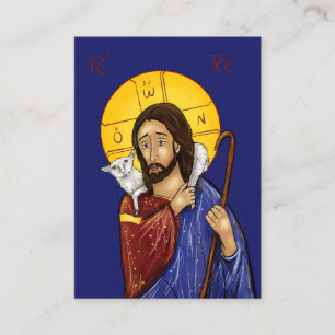 Cartões do ícone de Cristo o Bom Pastor (extra peq