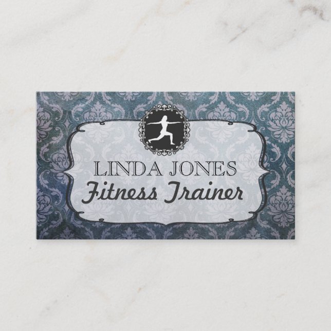 Cartões do instrutor da malhação do Gym do damasco (Frente)