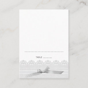 Cartões do lugar do laço e da fita