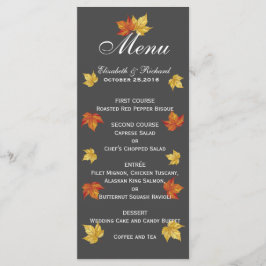 Cartões do Menu de Folhas Simples