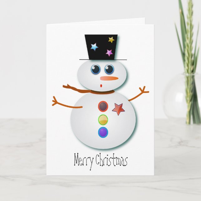Cartões do Natal: Sr. Boneco de neve (Frente)