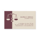 Cartões do profissional de Borgonha do advogado do