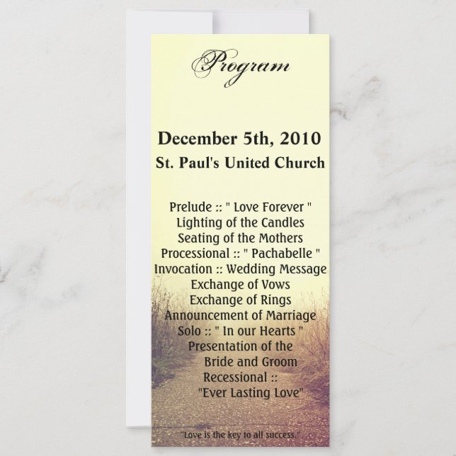 Cartões do Programa 4x9.25 Caminho do Caminho do S (Frente)