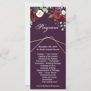 Cartões do Programa 4x9.25 Plum Rosa roxo Dourado