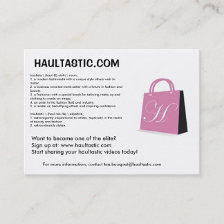Cartões do Promo de Haultastic