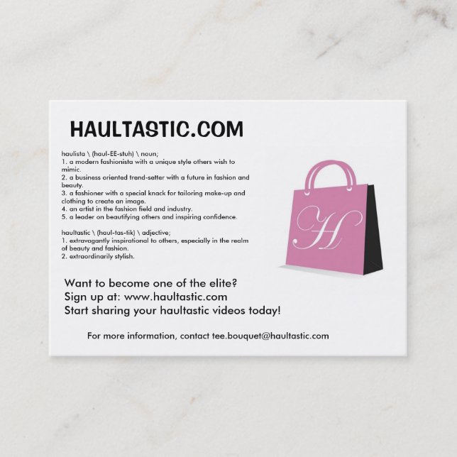 Cartões do Promo de Haultastic (Frente)
