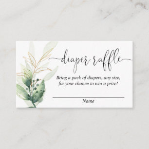 cartões do raffle da fralda do chá de fraldas do
