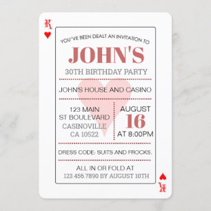 Cartões do Rei dos Corações Casino Poker