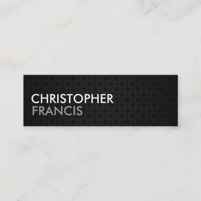 Cartões do tom do metal dois do tungstênio mini (Frente)