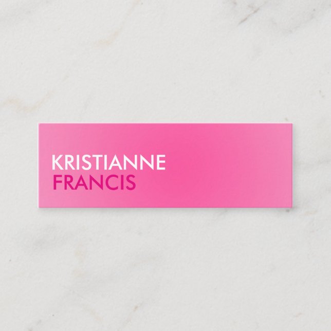 Cartões do tom do rosa dois mini (Frente)