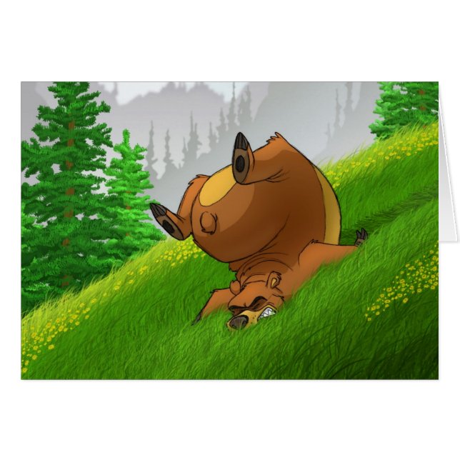 Cartões do urso do tropeço (Frente Horizontal)