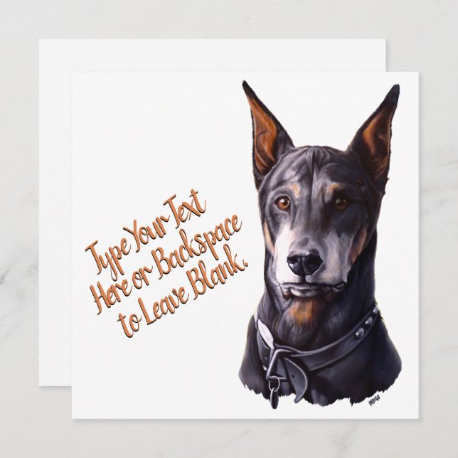 Cartões Doberman Cartões-Presente Personalizados D (Frente/Verso)