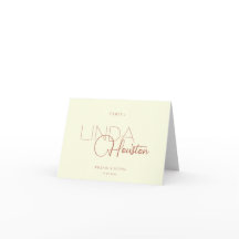 Cartões Dobrados para Lugar de Convidado