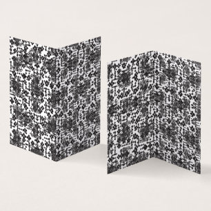 Cartões Dobrados Preto Branco Estilo Geométrico