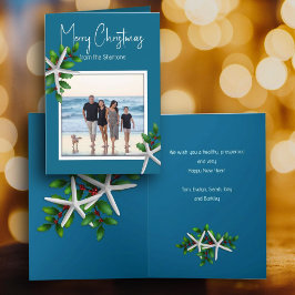 Cartões Dobráveis de Natal com Mensagem de Foto Az