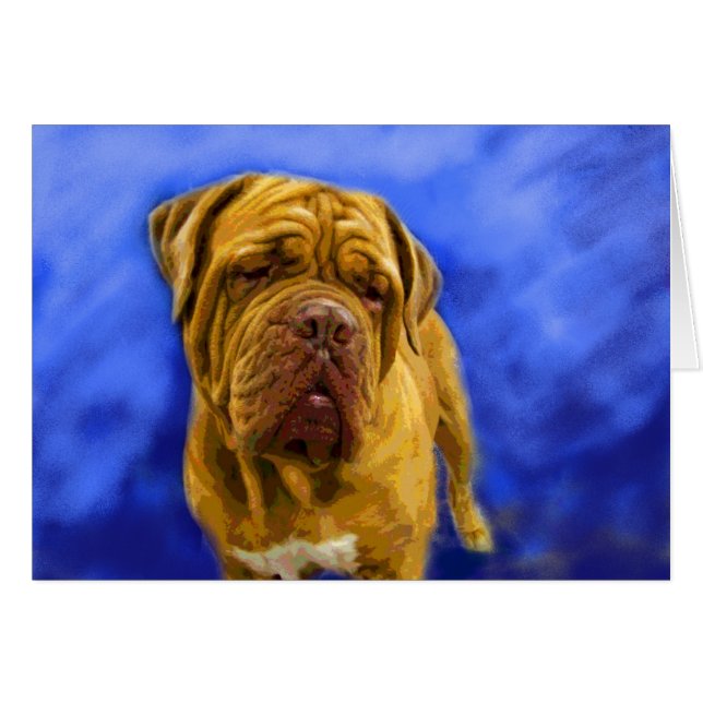 Cartões Dogue de Bordeaux (Frente Horizontal)