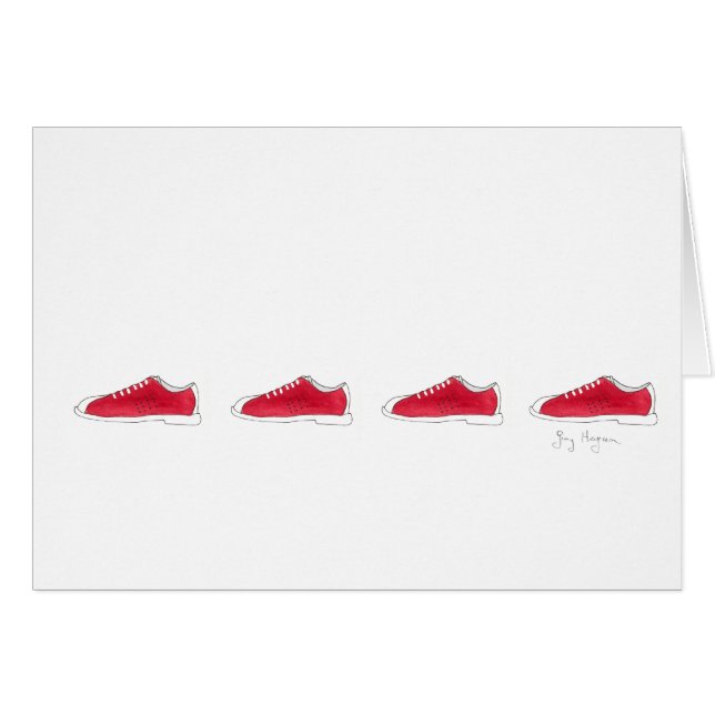 Cartões dos calçados de boliche (Frente Horizontal)