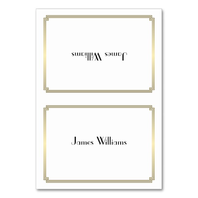 Cartões Dourados do Excelente Branco Gatsby Art De (Frente)