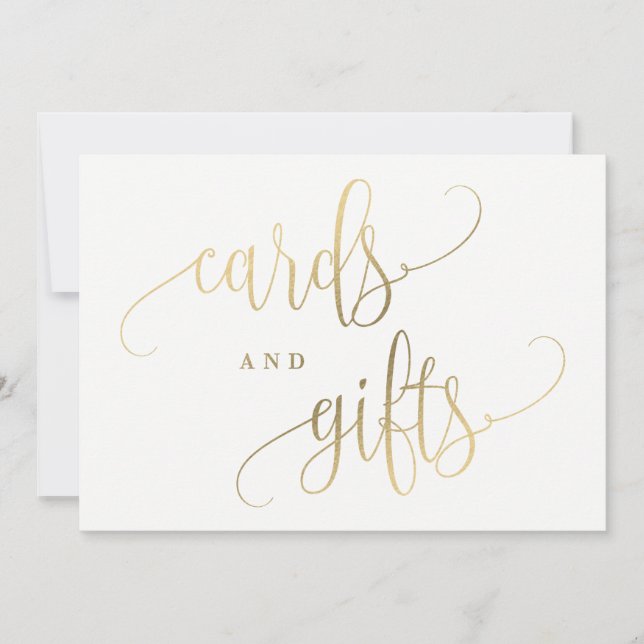 Cartões E Sinal De Presentes - Linda Caligrafia (Frente)