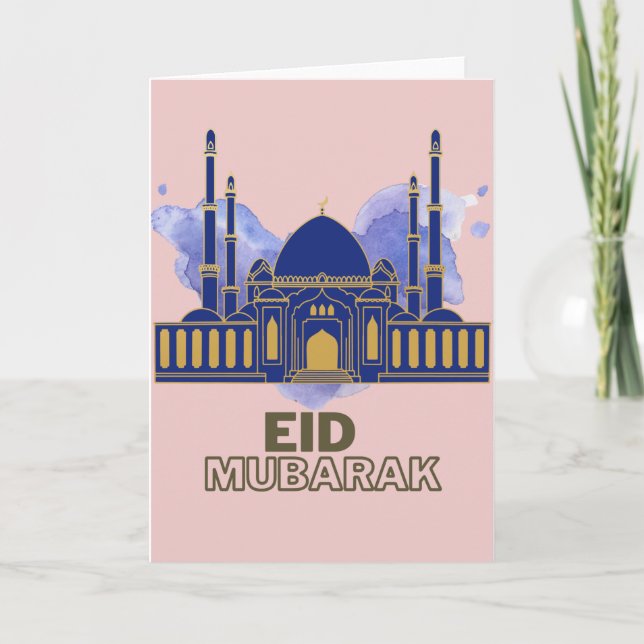 Cartões Eid, Cartões Eid Mubarak, Cartão de Cartõe (Frente)