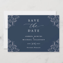 Cartões Elegantes de Save the Date de Casamento Az