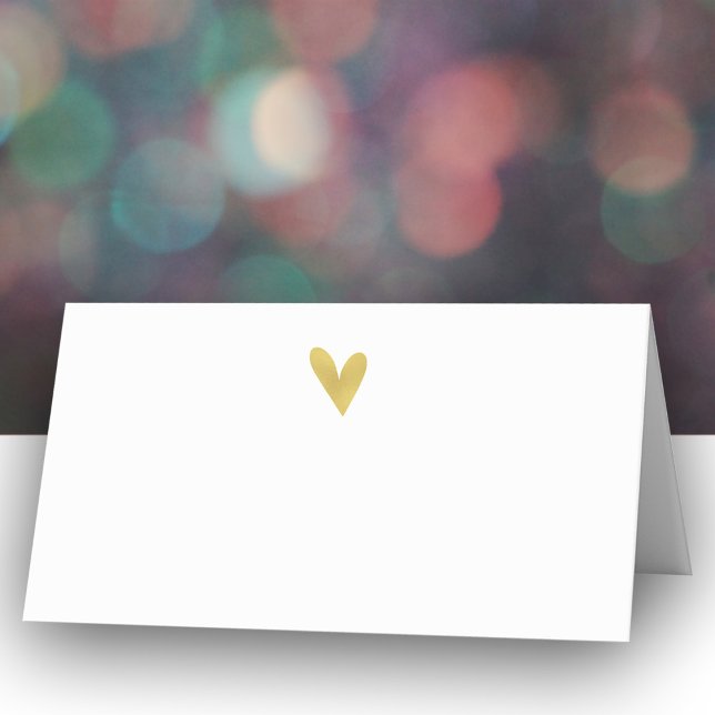 Cartões Elegantes Dourados De Casamento Cardíaco (Criador carregado)