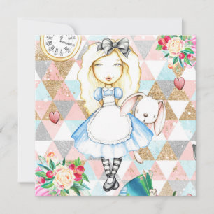 Cartões em Branco de Cumprimentos da Alice no País
