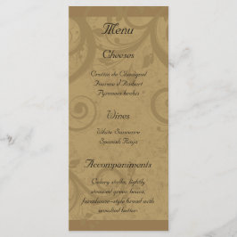 Cartões em rack para menus de festa do vinho e do 