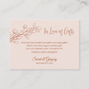 Cartões "Em vez de presentes" Floral Boho Minimali