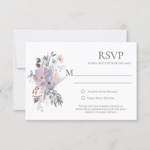 Cartões enevoados da caligrafia RSVP dos campos