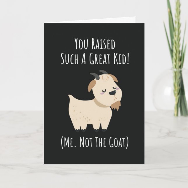 Cartões Engraçados de Cabra Mamãe Presente de Faze (Frente)