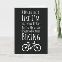 Cartões Engraçados de Ciclismo Ciclista Bicicleta 