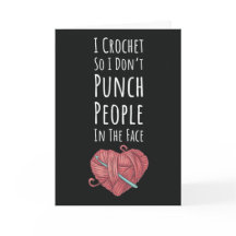 Cartões Engraçados de Crochê Dizendo Fio de Crochê