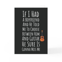 Cartões Engraçados de Guitarrista para Mulheres Gu