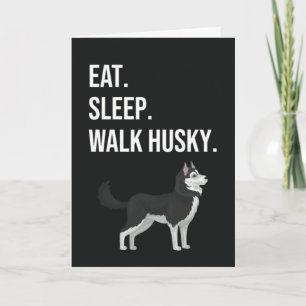 Cartões Engraçados de Husky Cachorrinho Olhos Azui