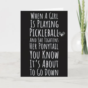 Cartões Engraçados de Pickleball Para Ela Mulheres