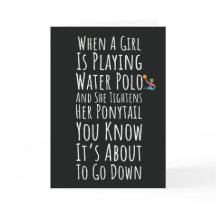 Cartões Engraçados de Pólo Aquático para Mulheres 
