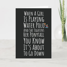 Cartões Engraçados de Pólo Aquático para Mulheres 