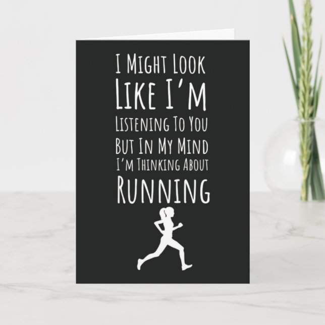 Cartões Engraçados Fofos de Corrida Exercício Para (Frente)