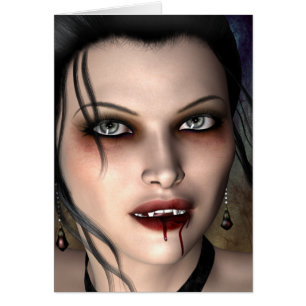 Cartões escuros da beleza do vampiro