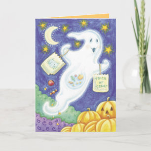 Cartões Fantasmas do Bom Halloween