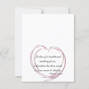 Cartões Favoritos de Casamento de Coração Rosa Abs