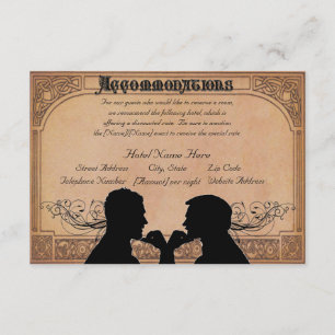 Cartões feitos sob encomenda das acomodações da