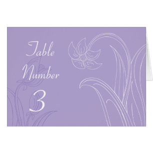 Cartões feitos sob encomenda roxos do número da