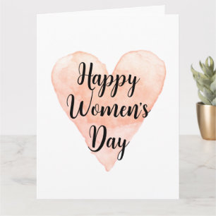 Cartões Feliz Dia Internacional da Mulher com cora