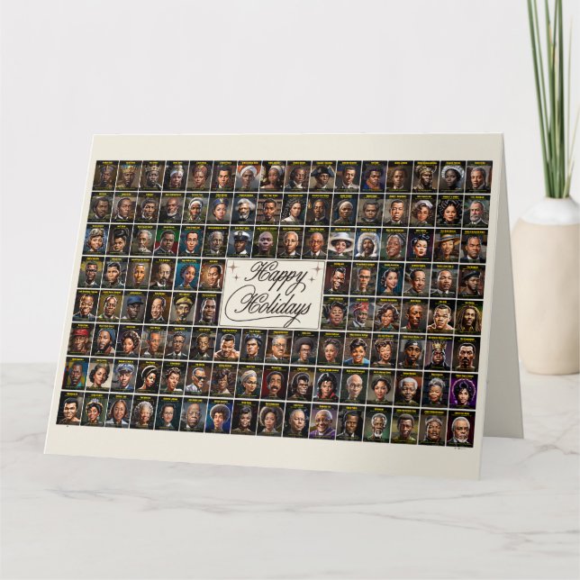 Cartões Felizes De Feriados Heroicos Da História N (Frente)